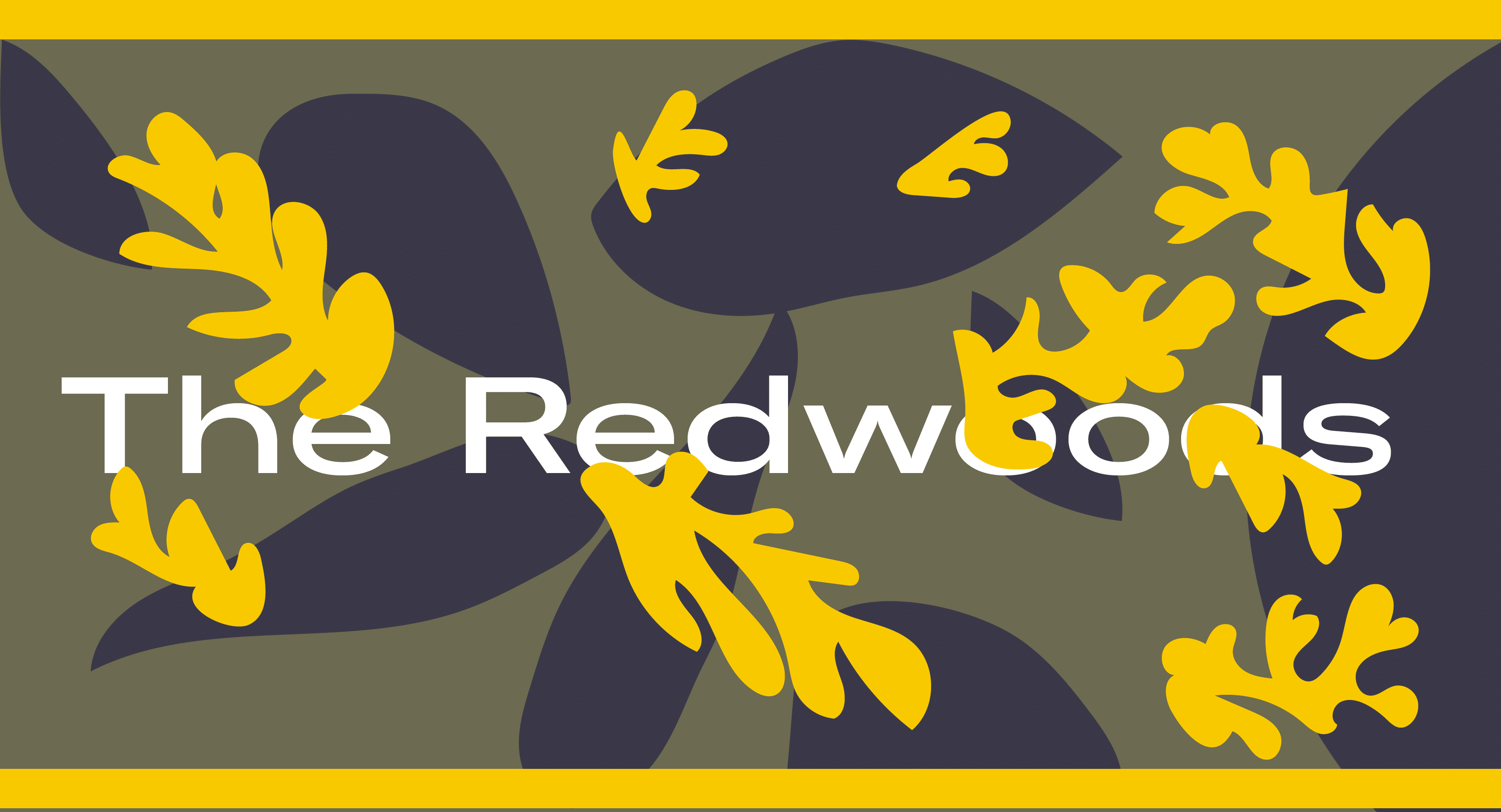 Abstract Illustration with "The Redwoods" written as a title