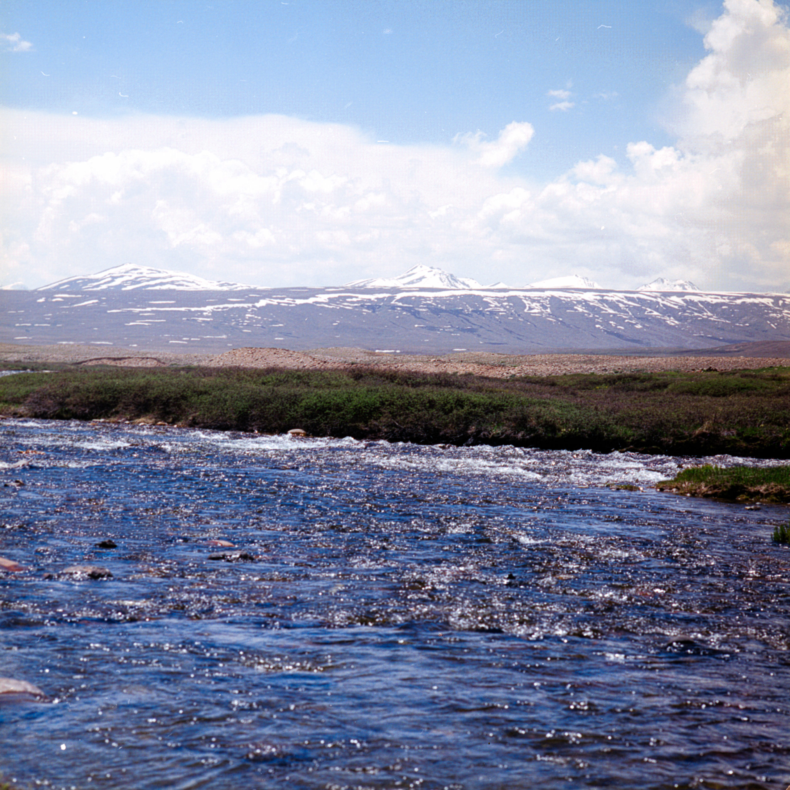 The Indus river on a sunny day in Deosai National Park